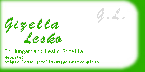 gizella lesko business card
